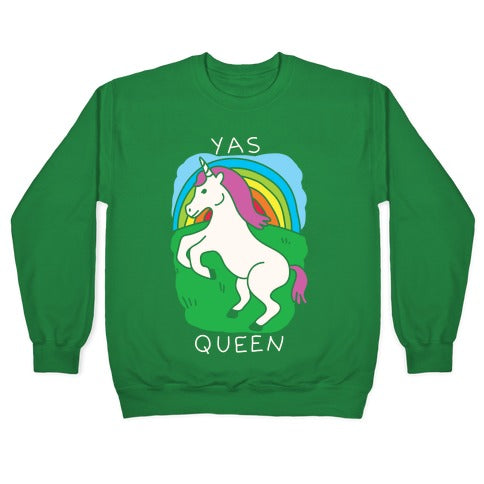 Yas Queen Unicorn Crewneck Sweatshirt